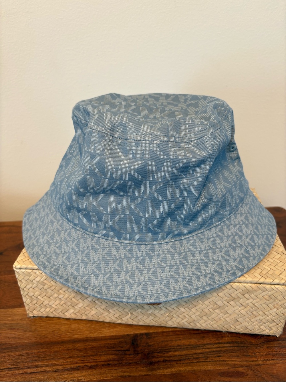 Michael Kors Blue MK Monogram Bucket Hat